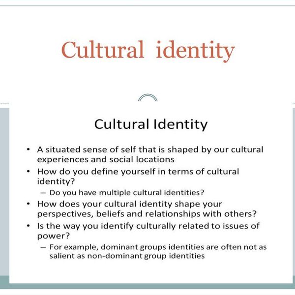 Cultural Identity Essay Examples